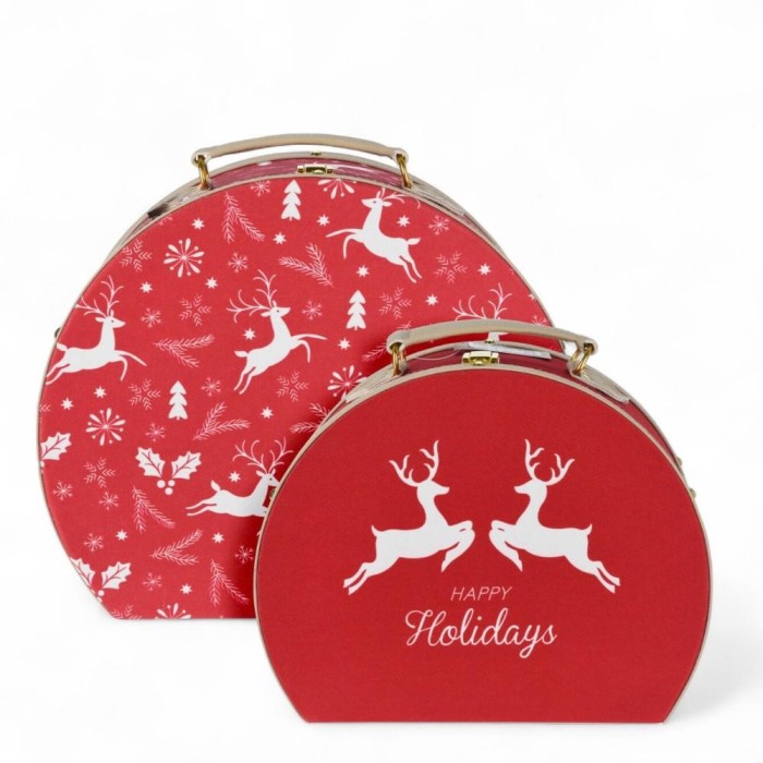 SET 2 SCATOLE CARTONE ROSSO RE